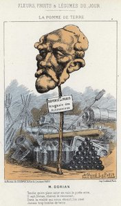 La Pomme de Terre : caricature sur Dorian - ill. du 20/01/1871 dans « Fleurs, Fruits et Légumes du Jour »
