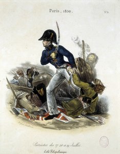Polytechnicien pendant la révolution de 1830 par Lemercier - Alfred Leon Lemercier