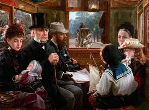Un trajet en omnibus vers Piccadilly Circus M. Gladstone voyageant avec des passagers ordinaires
