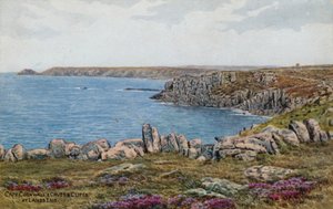 Cap Cornwall, et grottes et falaises, à Lands End