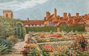 Le jardin noué de Shakespeare et New Place, Stratford-upon-Avon