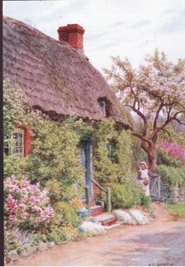 La porte du cottage, Elmley Castle, Worcester, de The Cottages and the Village Life of Rural England publié par Dent & Sons Limited