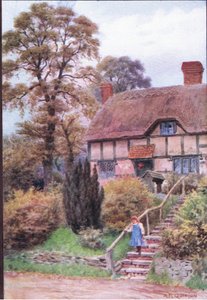 Les marches du cottage, Ardington, Berkshire, de The Cottages and the Village Life of Rural England publié par Dent & Sons Limited