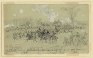 Charge de Barlow et Gibbons entre la route de Mechanicsville et le marais