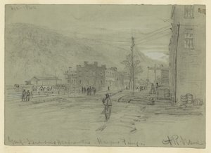 Quartier général du général Stevenson - Harpers Ferry - Alfred Rudolph Waud