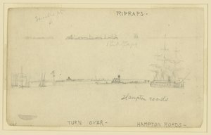 Ripraps et Hampton Roads - Alfred Rudolph Waud