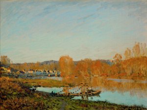 Automne : Berges de la Seine près de Bougival - Alfred Sisley