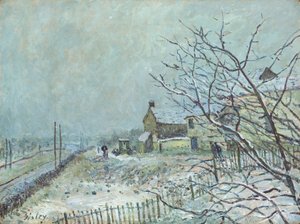 Première neige à Veneux-Nadon