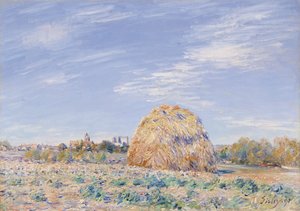 Meule de foin sur les rives du Loing, 1891 - Alfred Sisley