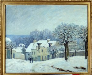 La place du chenil à Marly, Effet de neige