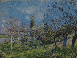 Le verger au printemps - Alfred Sisley