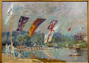 Les régates à Molesey. Peinture de Alfred Sisley (1839-1899) - Alfred Sisley