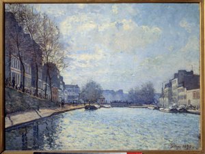 Vue du canal Saint Martin à Paris en 1870