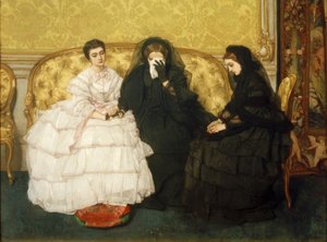 Trost ou La visite de condoléances - Alfred Emile Stevens