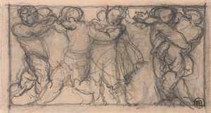 Groupe de chérubins (conception pour une frise ?) - Alfred Emile Stevens