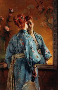 La Parisienne japonaise, vers 1871-1874. - Alfred Emile Stevens
