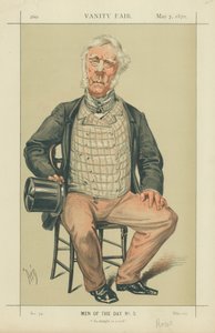 Amiral Rous, droit comme un roseau, 7 mai 1870, caricature de Vanity Fair