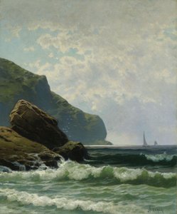 Paysage marin avec bateaux au large par Alfred Thompson Bricher