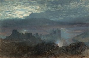 Château avec un estuaire au-delà, 1856