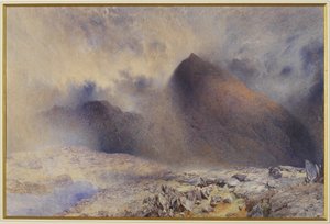 Mont Snowdon à travers les nuages se dissipant, 1857