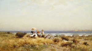 Lecture au bord de la mer - Alfred Wordsworth Thompson
