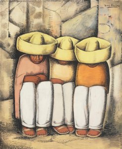 Indiens au repos, vers 1935 - Alfredo Ramos Martinez