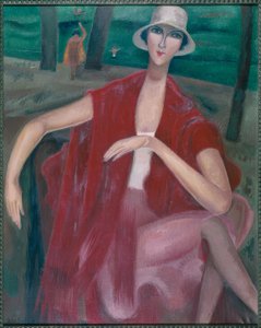 Femme à Rot am Ufer