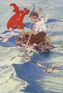 Il étendit son manteau au vent et navigua joyeusement