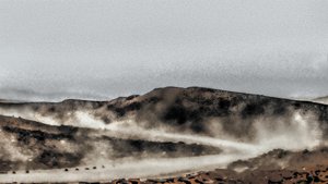 The Road to Town, 2020 (photographie peinte à la main)