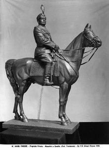 Mussolini à cheval, sculpture en bronze par Raimondo Trentanove, collection privée, Florence - Fratelli Alinari