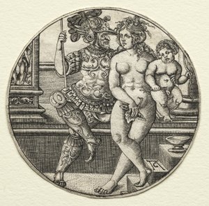 Mars, Vénus et Cupidon - Allaert Claesz