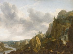 Paysage de montagne du nord avec cascade - Allaert van Everdingen