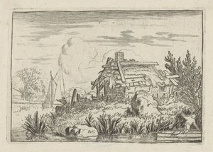 Maison délabrée au bord de l
