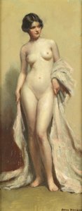 Nu debout avec robe