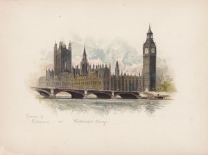 Londres familier : Palais de Westminster et pont de Westminster - Allan F. Barraud