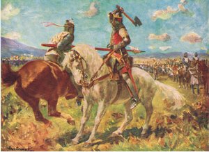 Le combat entre le roi Robert le Bruce et Sir Henry de Bohun à Bannockburn
