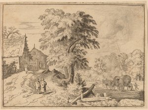 Chariot avec deux chevaux de trait