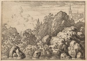 Église sur une colline, probablement vers 1645-1656 - Allart van Everdingen