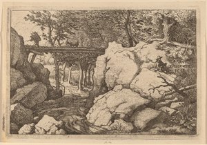 Chèvre sur un petit pont