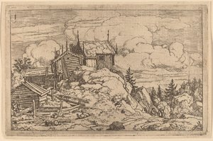 Hamlet sur une colline - Allart van Everdingen
