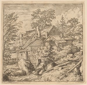 Hamlet sur un flanc de montagne