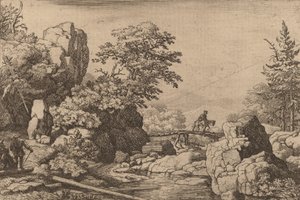 Cavalier sur un pont, probablement vers 1645-1656