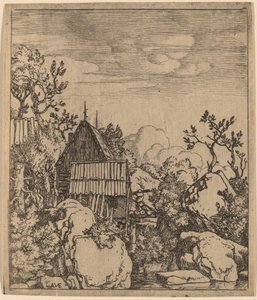 Homme sur un petit pont en bois, probablement vers 1645-1656 - Allart van Everdingen