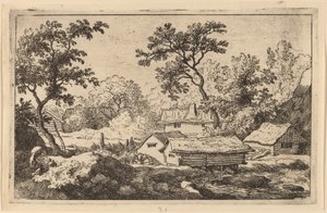 Moulin sous une cascade