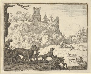 Renard part avec le blaireau, 1650-75 - Allart van Everdingen
