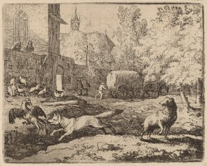 Renard tente de voler un coq, probablement vers 1645-1656 - Allart van Everdingen