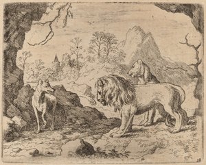 Reynard promet de révéler le trésor caché, probablement vers 1645-1656 - Allart van Everdingen