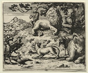 Reynard le Renard : Les animaux se plaignent du pardon de Reynard - Allart van Everdingen
