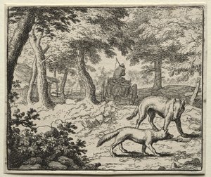 Reynard le Renard : La défense du blaireau de Reynard - Allart van Everdingen