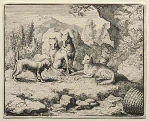 Reynard le renard: Le chat appelle Reynard à la cour - Allart van Everdingen